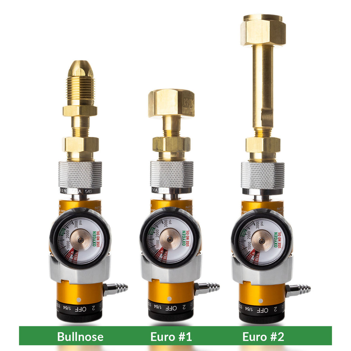 International High Pressure Low Flow Oxygen Regulator (Bullnose)