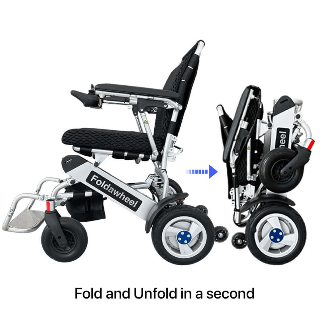 Foldawheel PW-999XL Lightweight Folding Power Wheelchair (120kg limit)