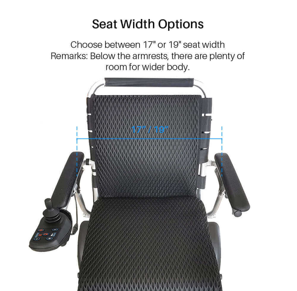 Foldawheel PW-999XL Lightweight Folding Power Wheelchair (120kg limit)