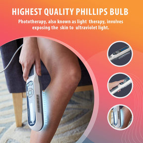 Brightwand Corded UVB Phototherapy Wand – Narrowband 311nm Light Therapy for Psoriasis, Vitiligo & Eczema