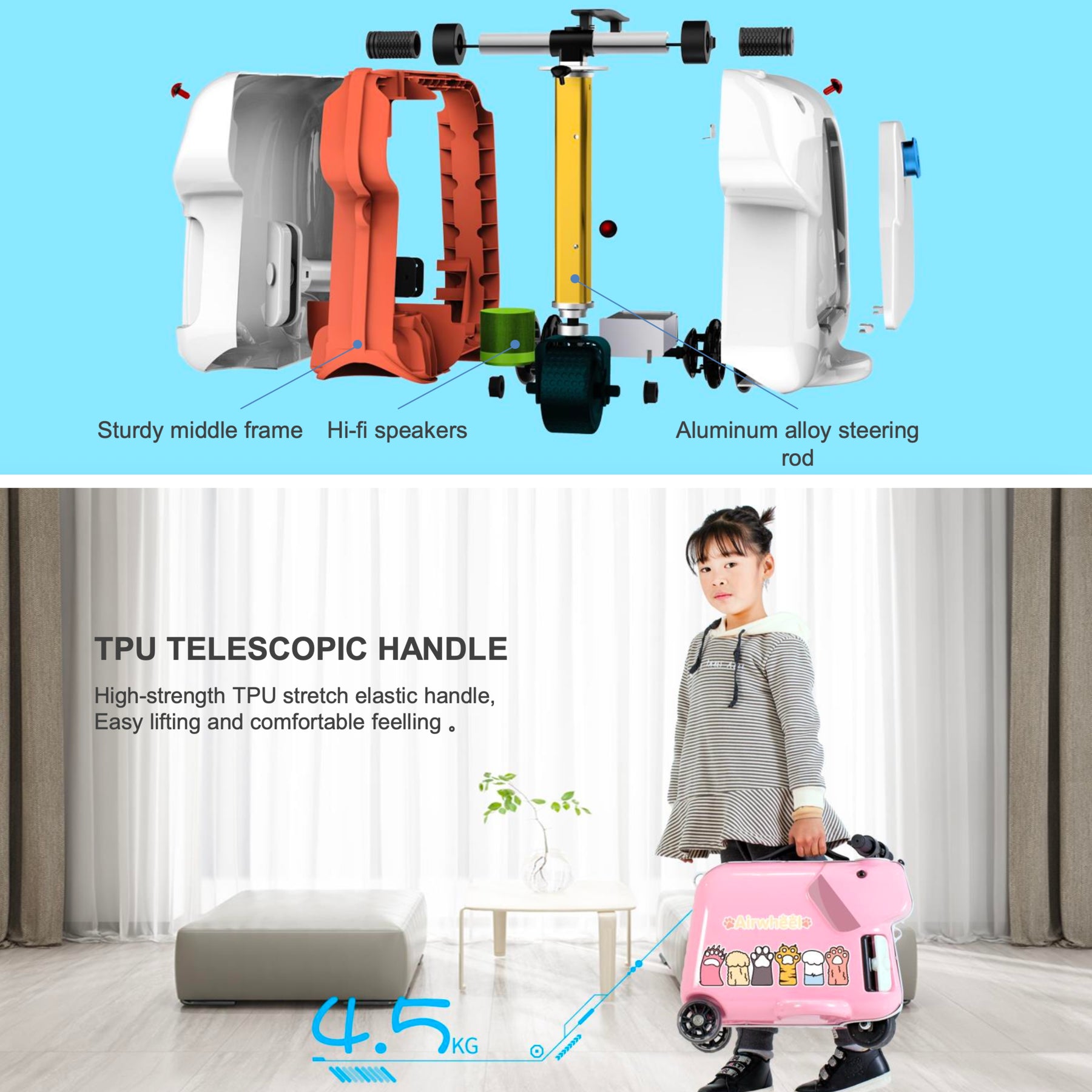 Airwheel SQ3 Children's Smart Rideable Suitcase