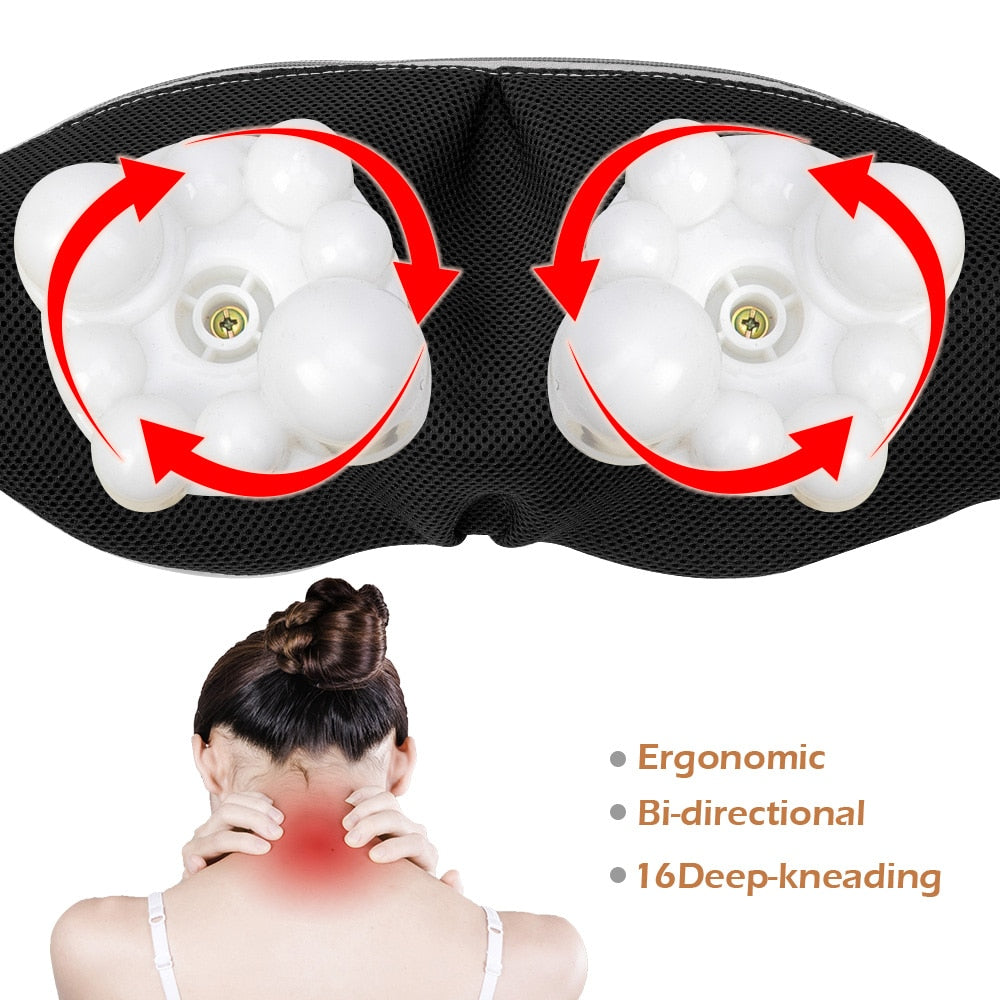 U Shaped Infrared Heated Back Massager Device