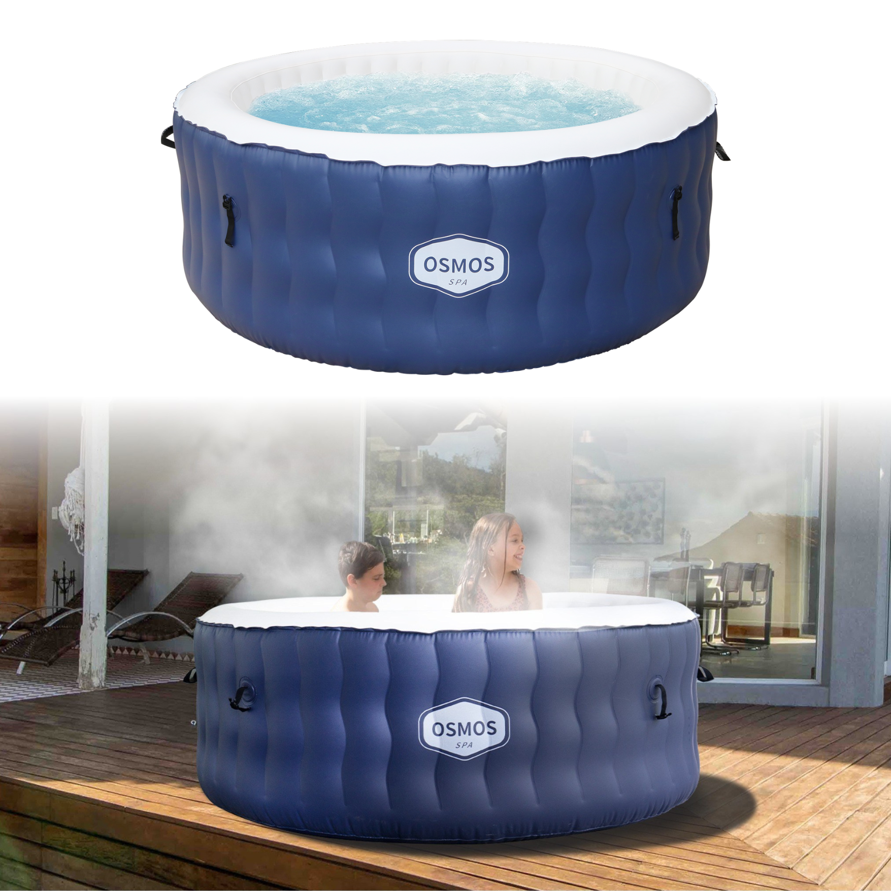 OSMOS SPA 4 Person Inflatable Portable Hot Tub